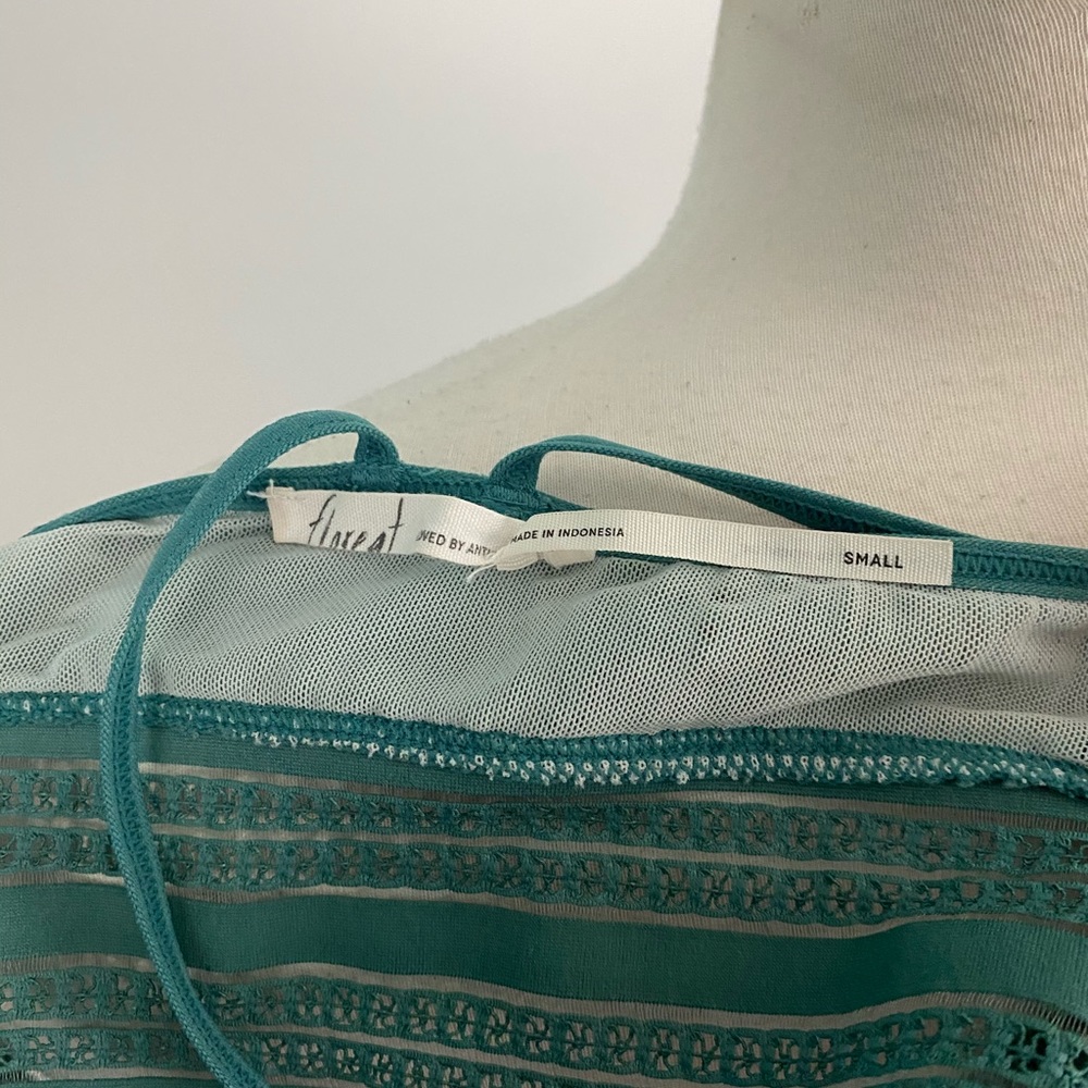 Anthropologie floreat green bralette sz- sm - Picture 4 of 7